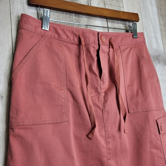 L.L Bean Casual Pink Women's Cotton Skirt Size 8 Petite. Item 300061 - Picture 2 of 9